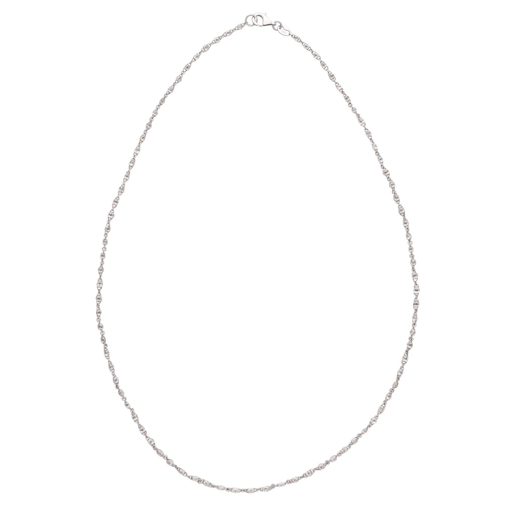 7.57 Carat Diamond Necklace in 18kt White Gold For Sale