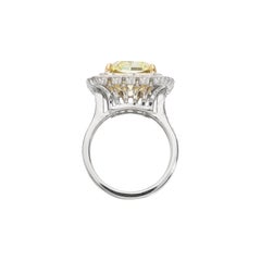 7.58 Carat Radiant Diamond Ring Fancy Yellow  -Collectors Treasure  Diamond Ring
