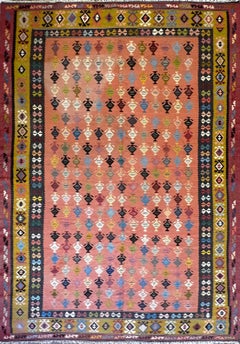 758 - Joli Kilim d'Azerbaïdjan du 20ème siècle