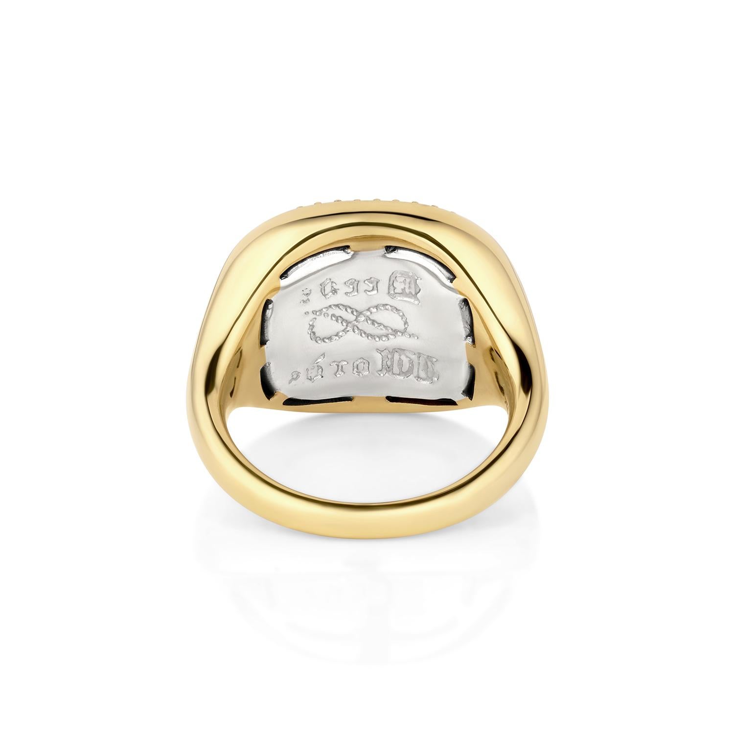 7.59 Aquamarine Sugarloaf & Pink Diamond ring (Zeitgenössisch) im Angebot