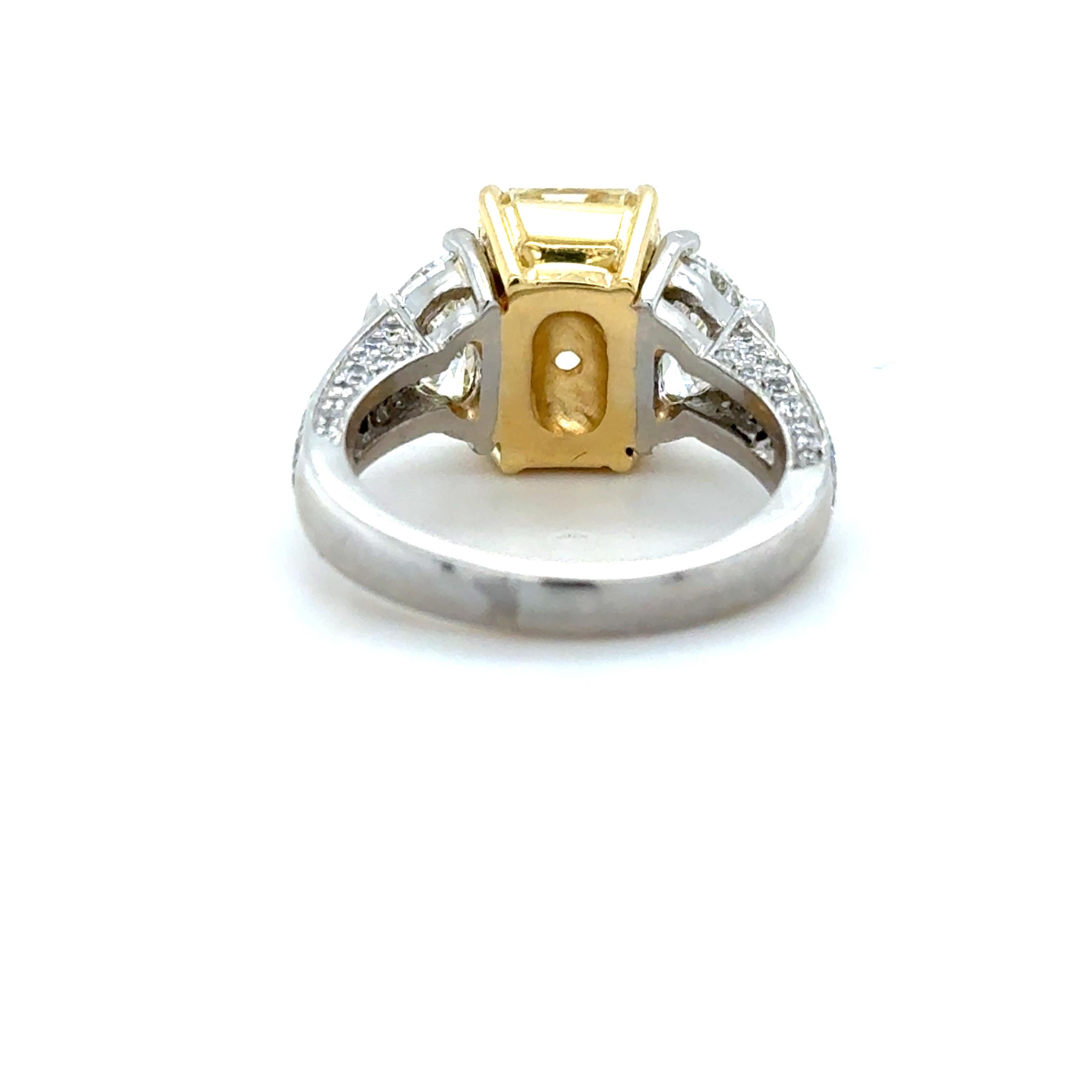 Taille radiant Bague de fiançailles en diamant de 7,59 carats en vente