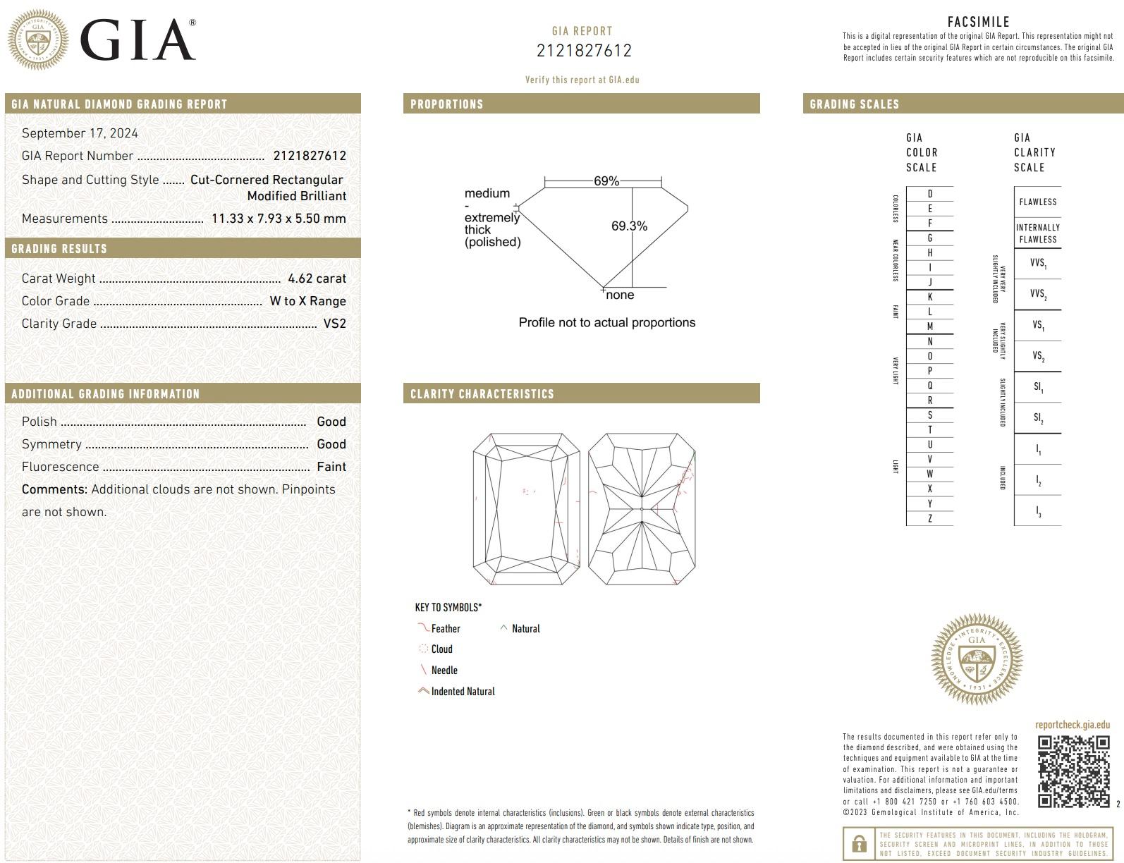 Bague de fiançailles en diamant de 7,59 carats en vente 1