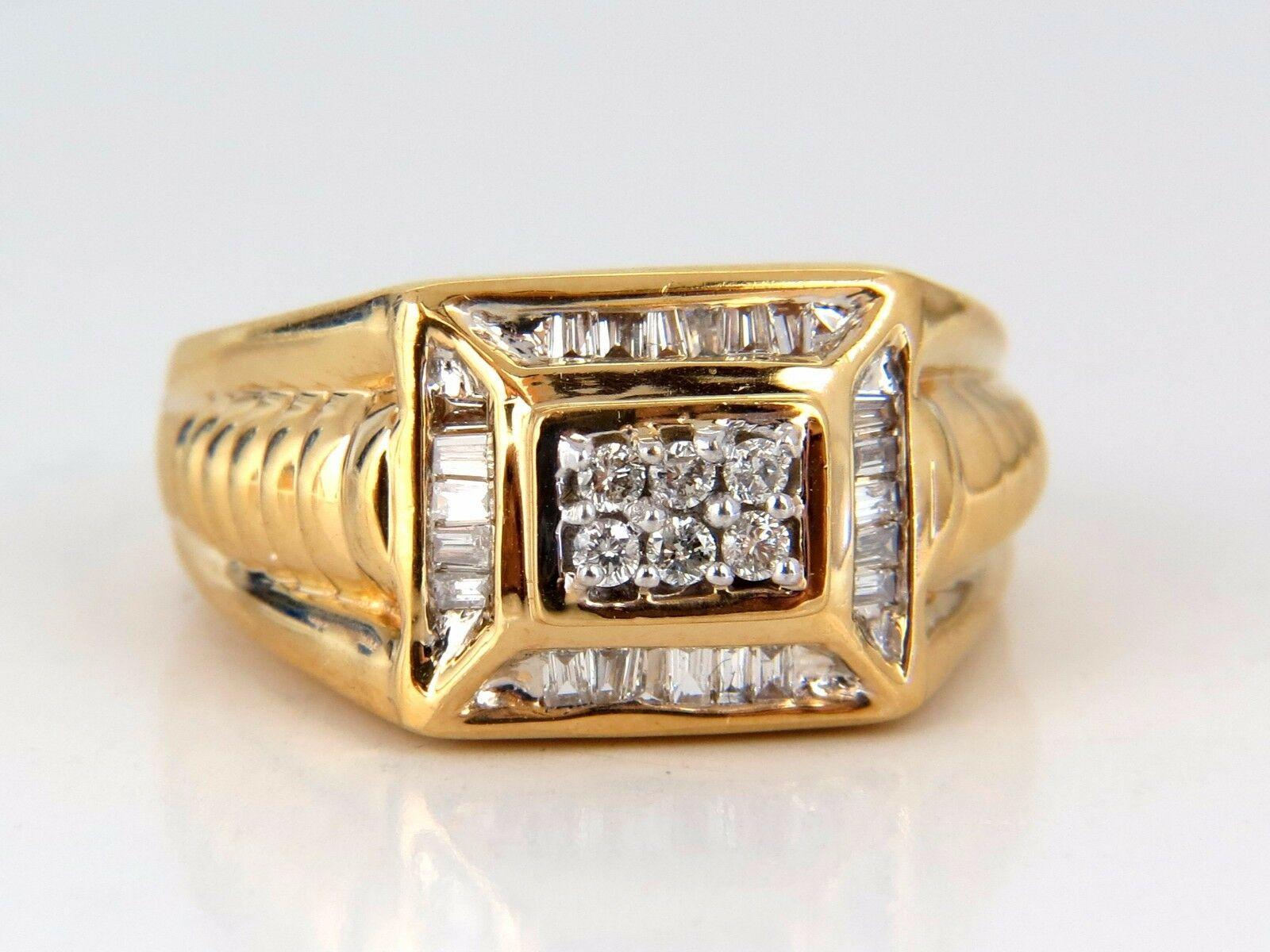 14 karat gold mens diamond ring