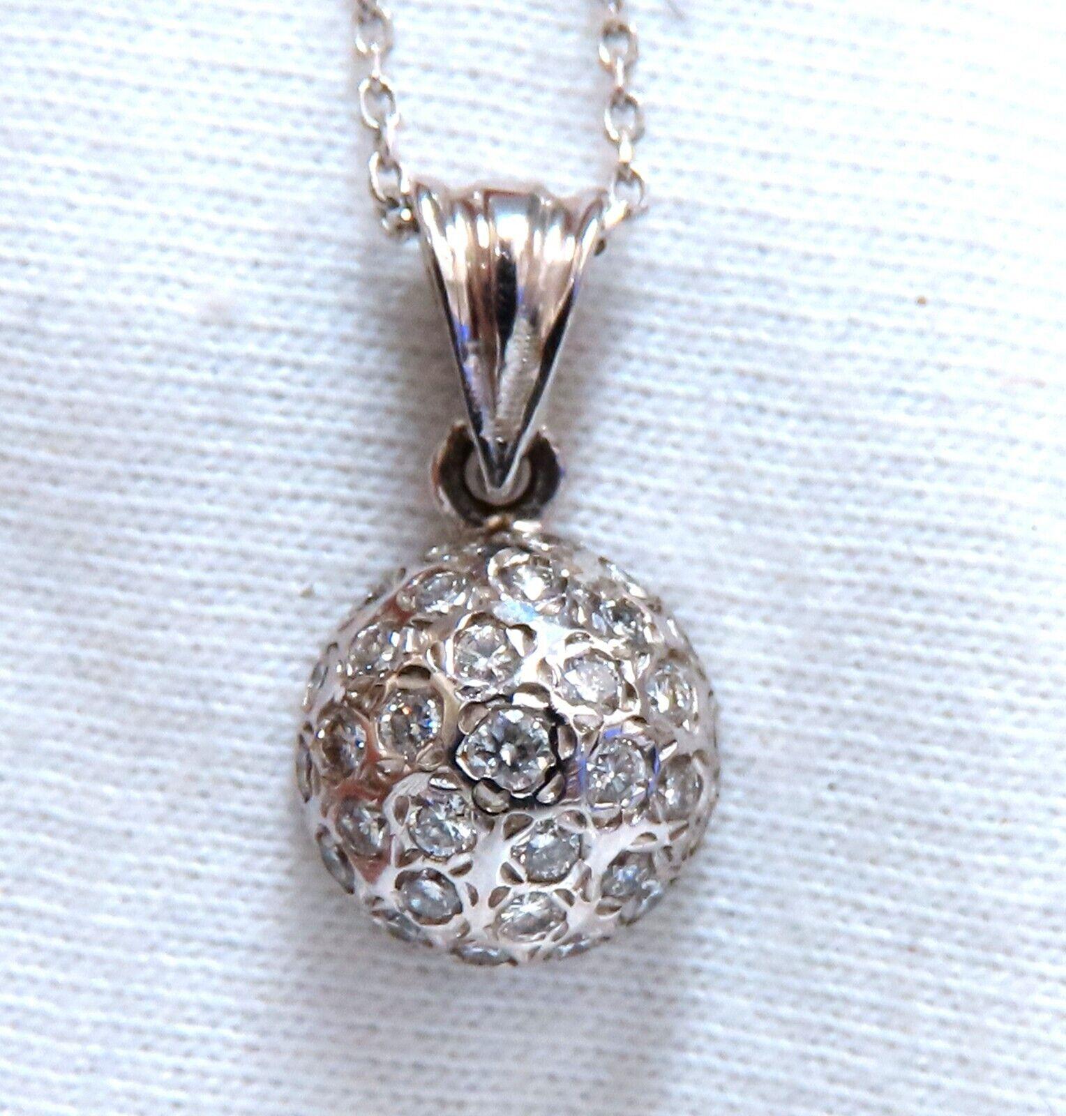 domed round diamond necklace