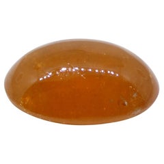 Garnet spessartine orange cabochon ovale de 7.5 carats du Nigeria
