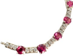 7.5ct PINK Tourmaline TENNIS Bracelet