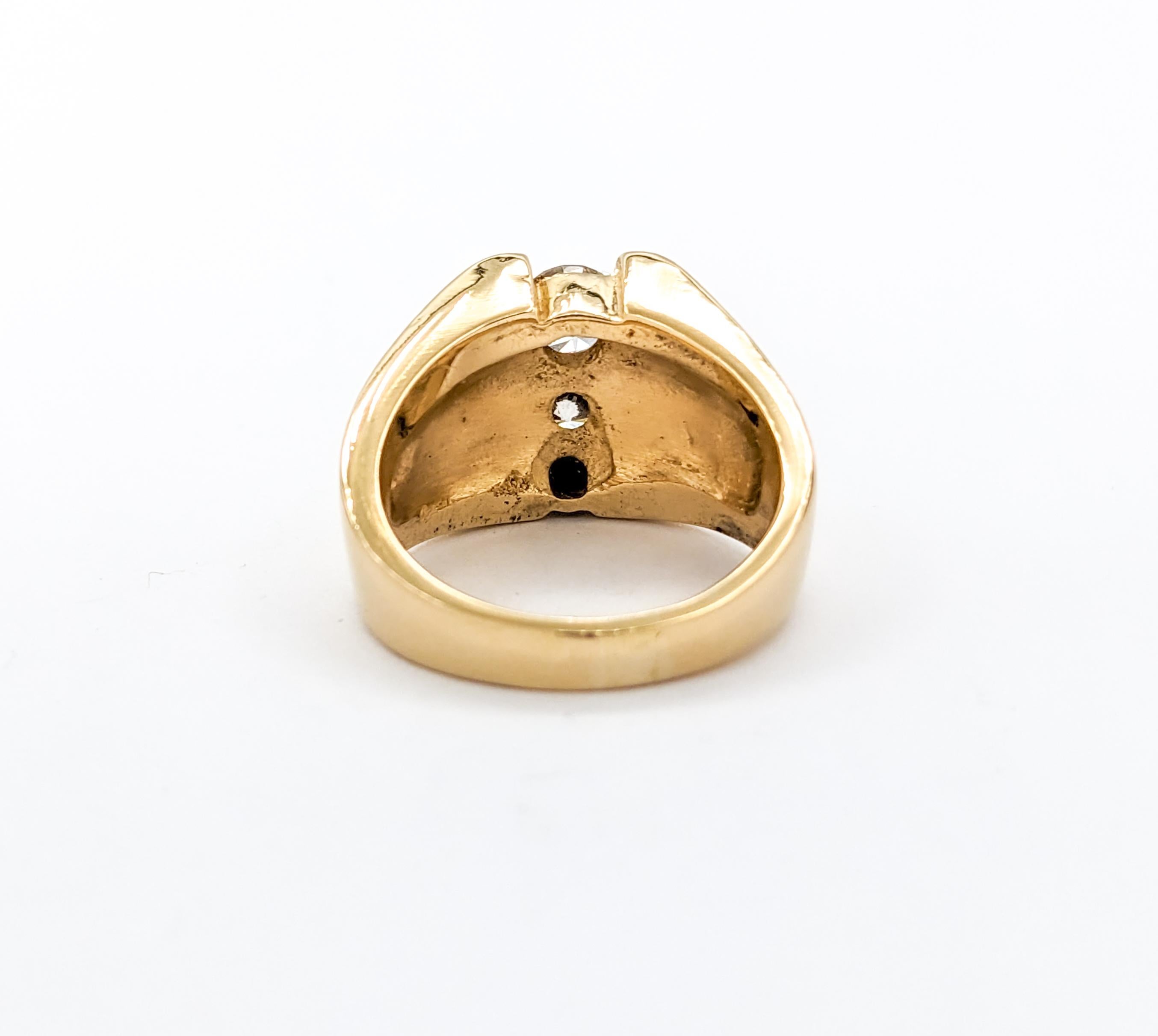 Women's .75ctw 3-Stone Diamond Ring In Yellow Gold