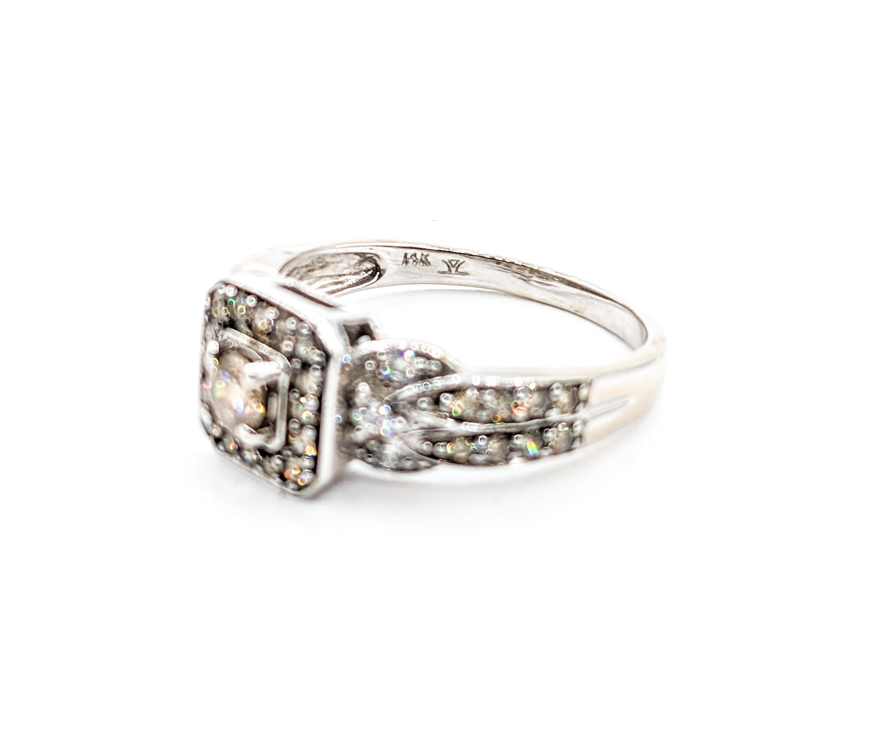 .75ctw Diamond Ring Featuring LeVian In White Gold For Sale 4