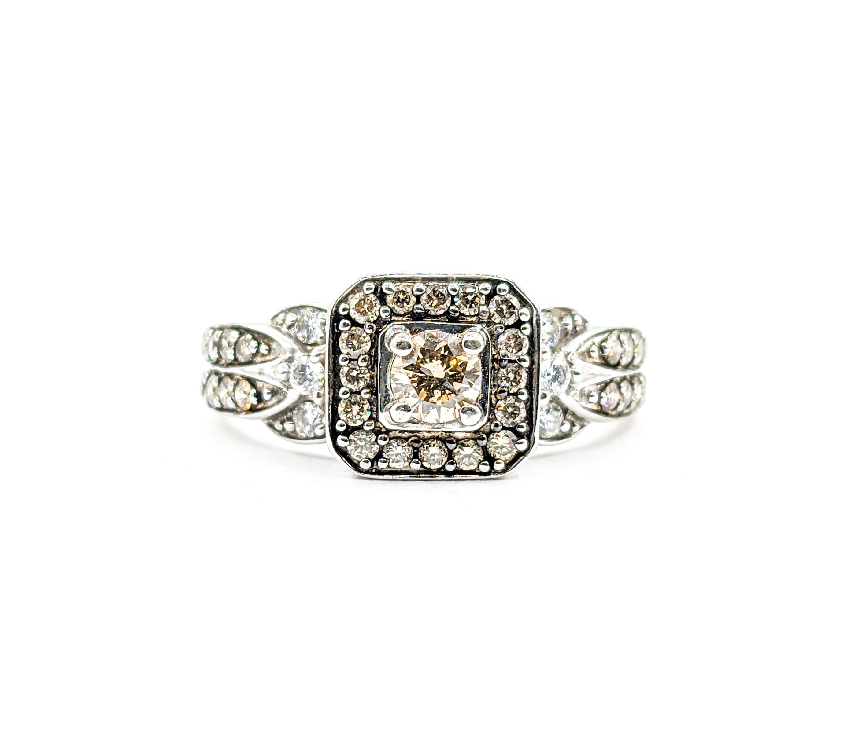 .75ctw Diamond Ring Featuring LeVian In White Gold For Sale 5