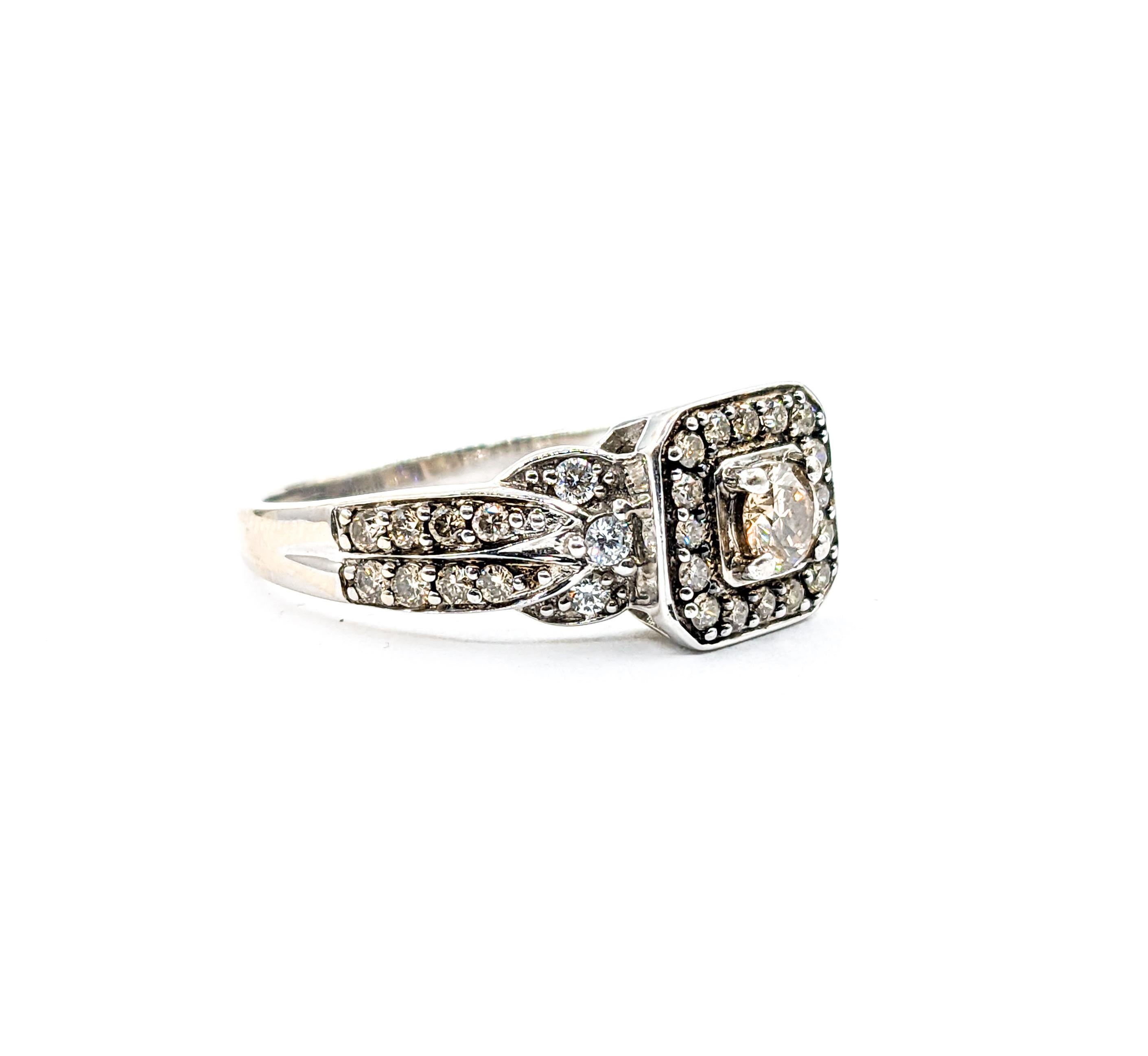 .75ctw Diamond Ring Featuring LeVian In White Gold For Sale 2