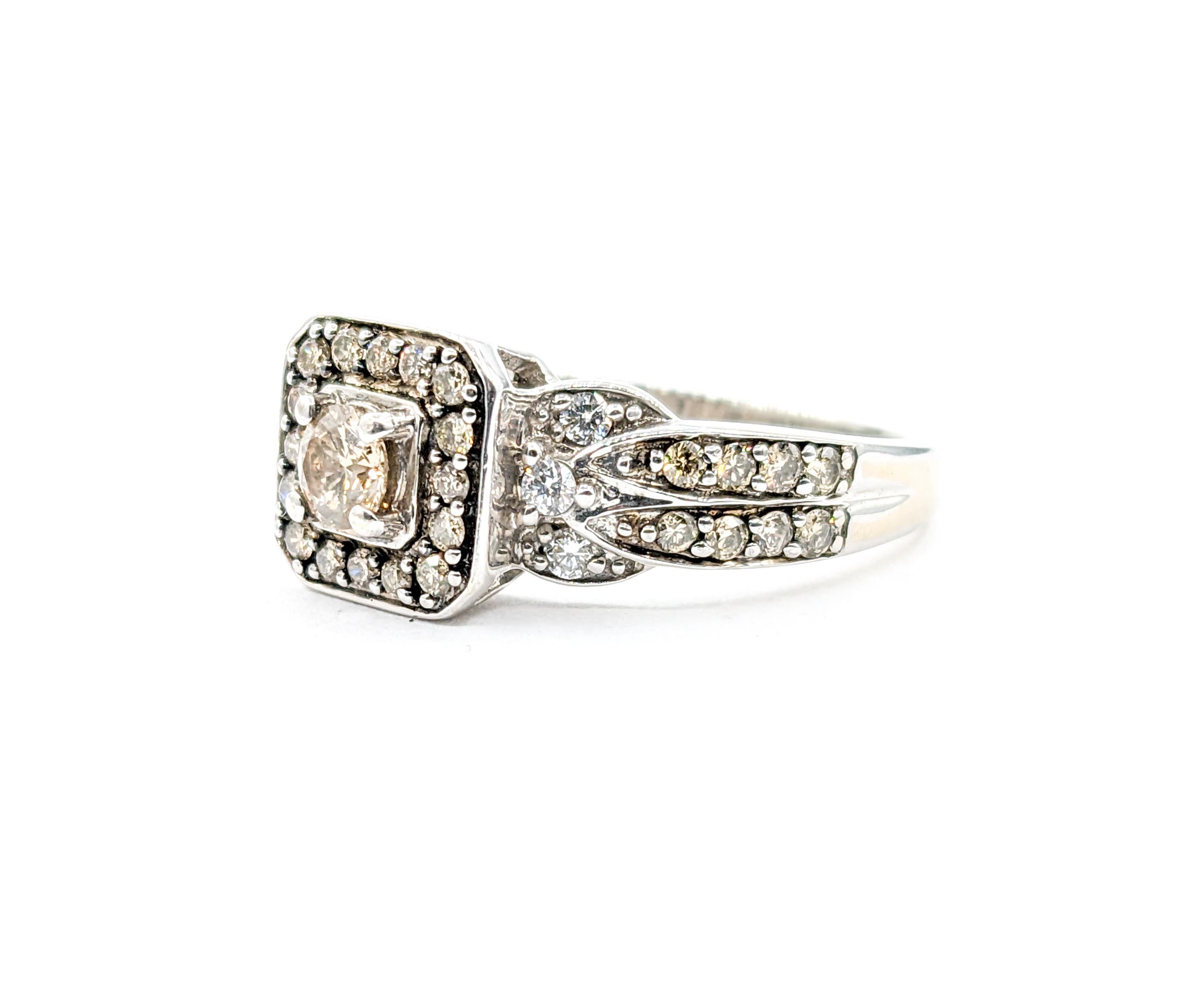 .75ctw Diamond Ring Featuring LeVian In White Gold For Sale 3
