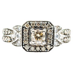 Retro .75ctw Diamond Ring Featuring LeVian In White Gold