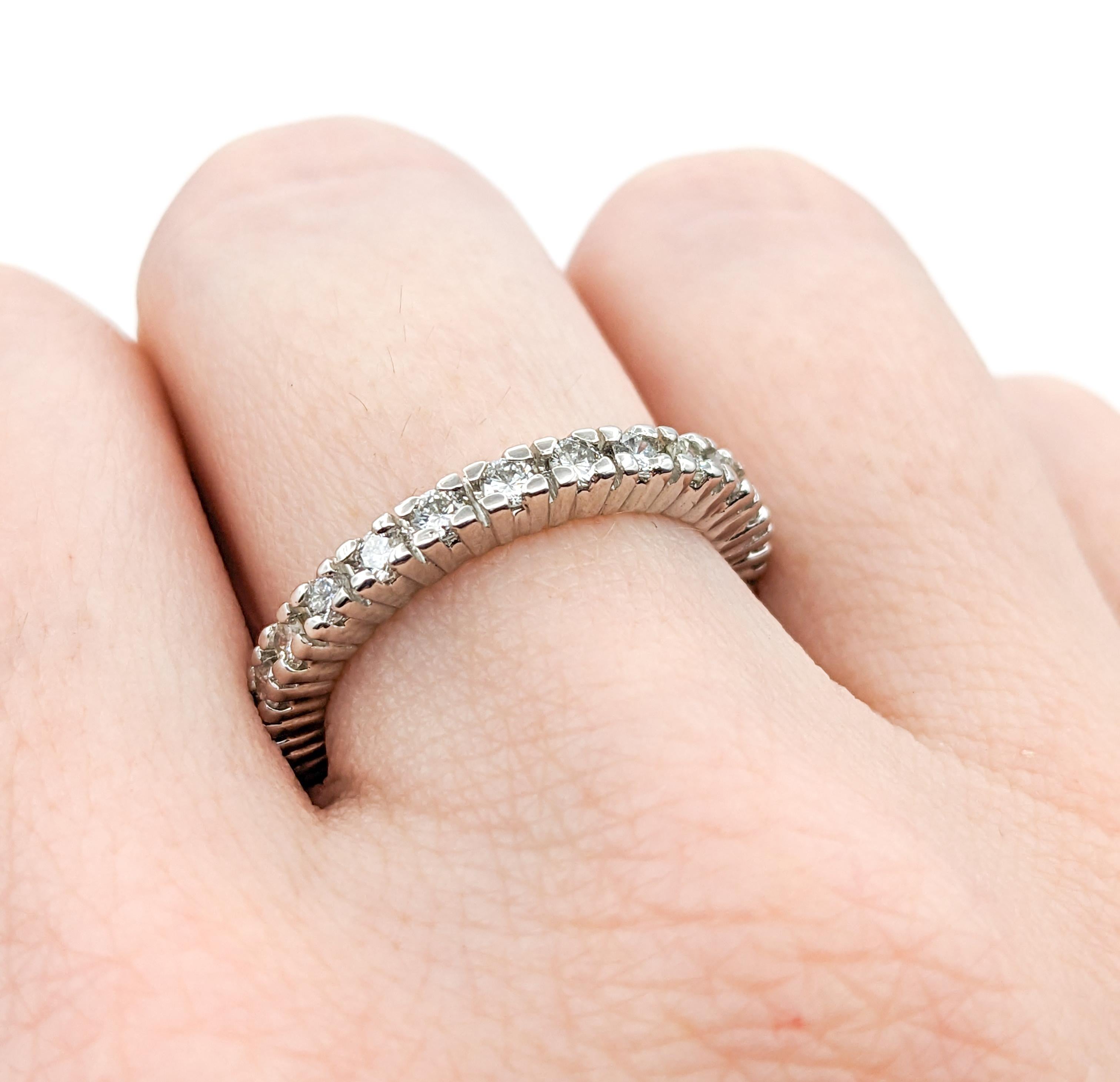 Women's .75ctw Eternity Diamond Ring In Platinum For Sale