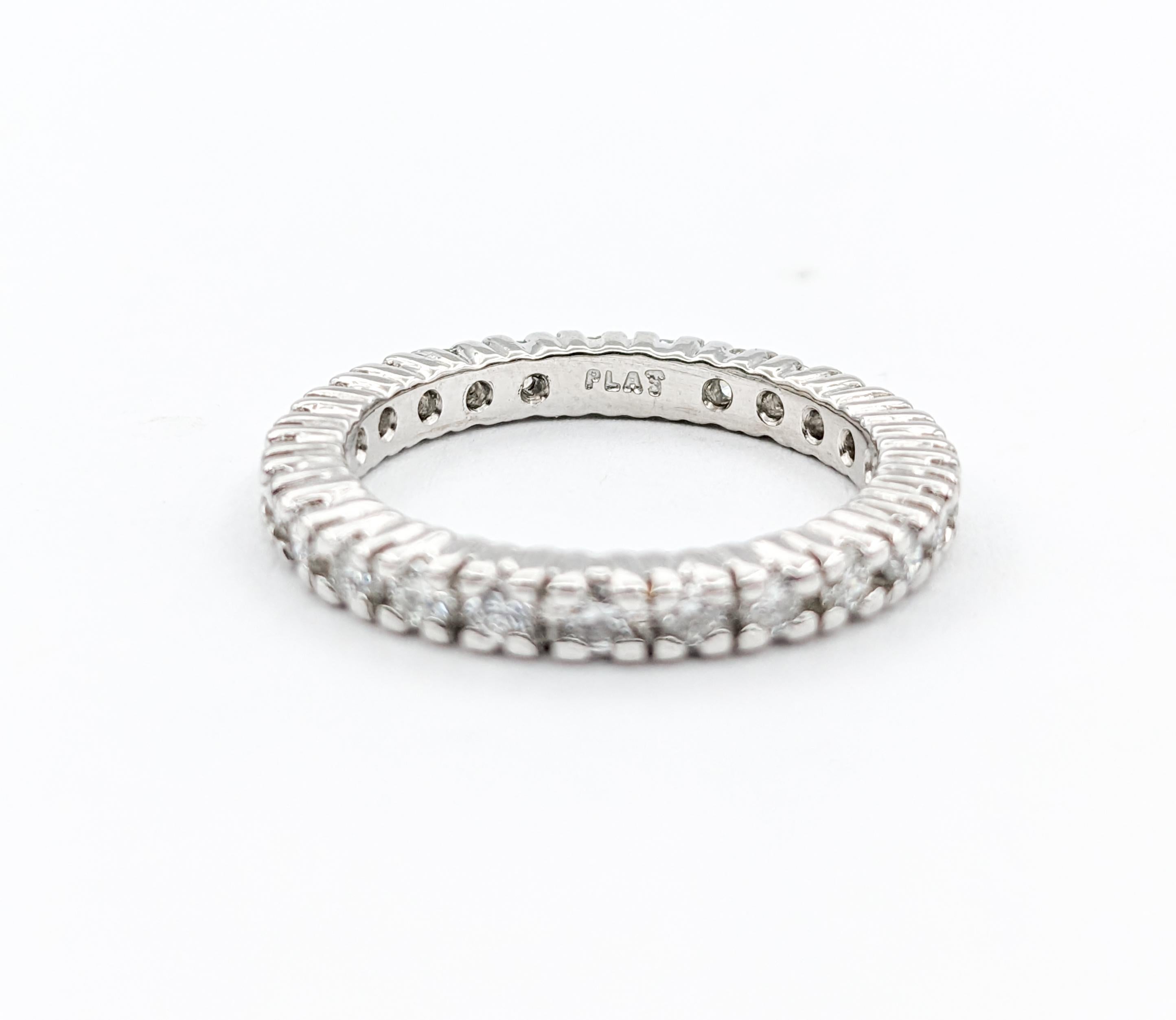.75ctw Eternity Diamond Ring In Platinum For Sale 1