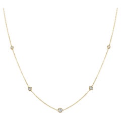 .75ctw Yellow Gold Diamonds-by-the-Yard Necklace
