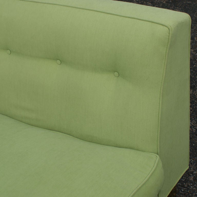 Mid-Century Modern Harvey Probber Bronze Base Sofa For Sale