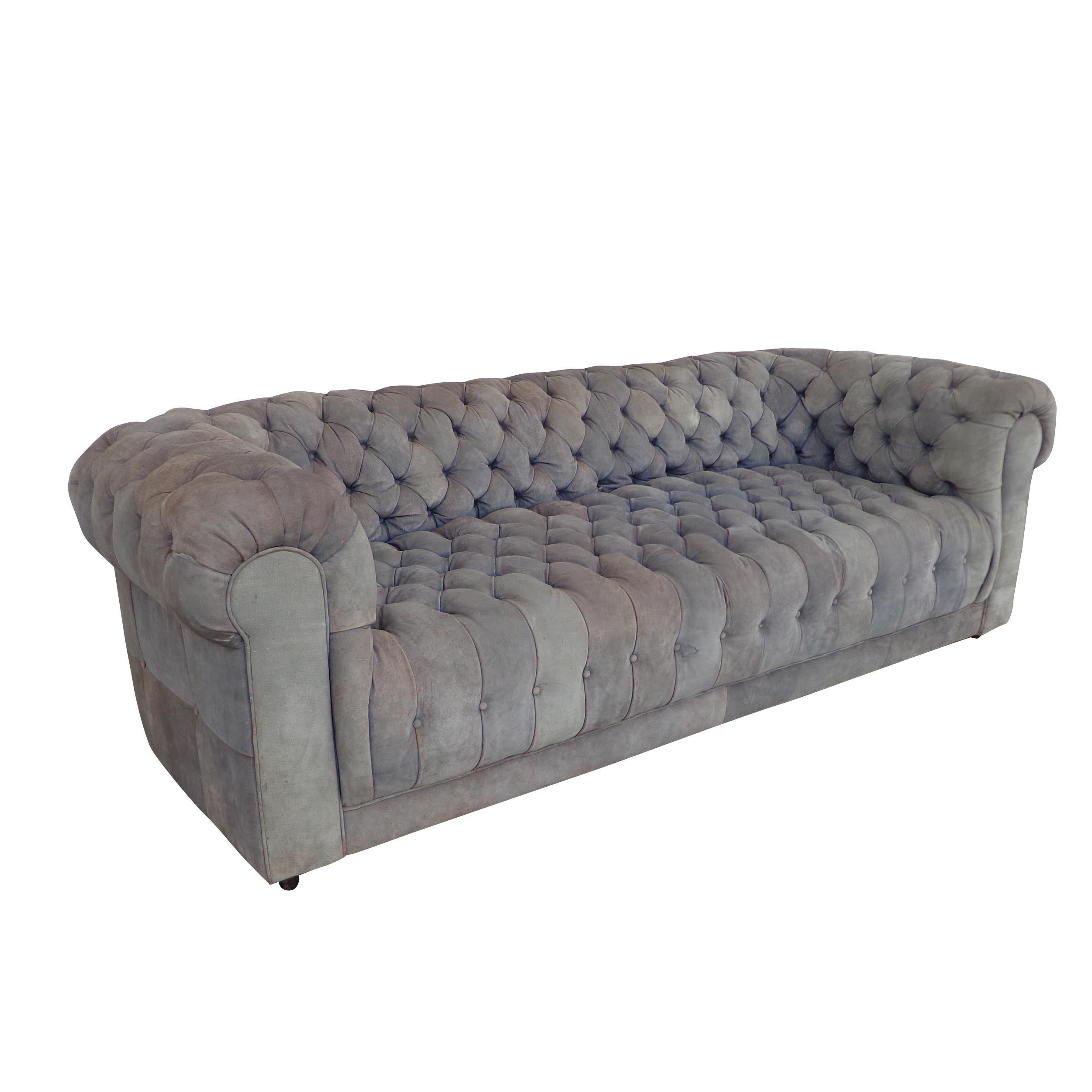 20th Century Vintage Edward Wormley Style Chesterfield Sofa  For Sale