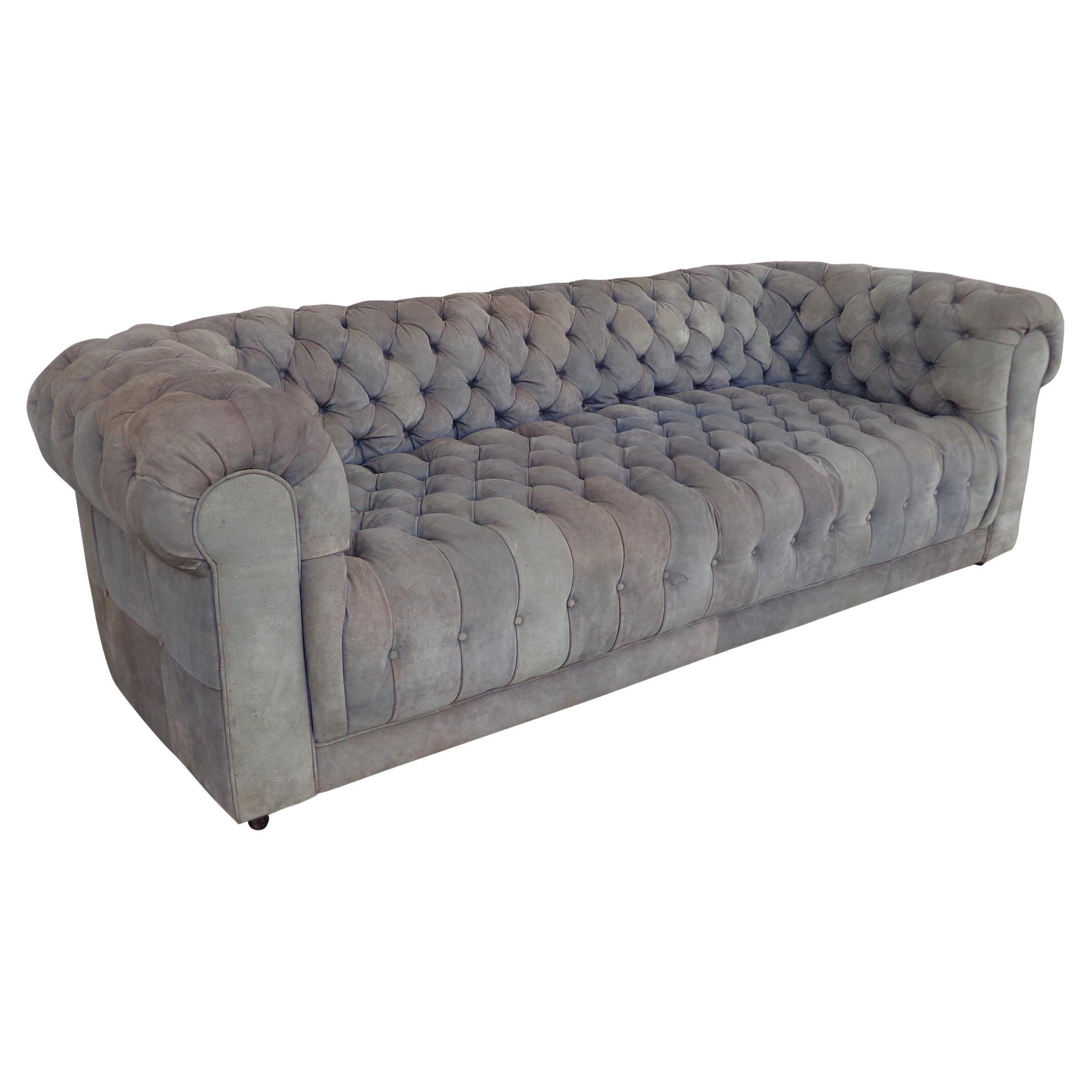 Vintage Edward Wormley Style Chesterfield Sofa For Sale at 1stDibs