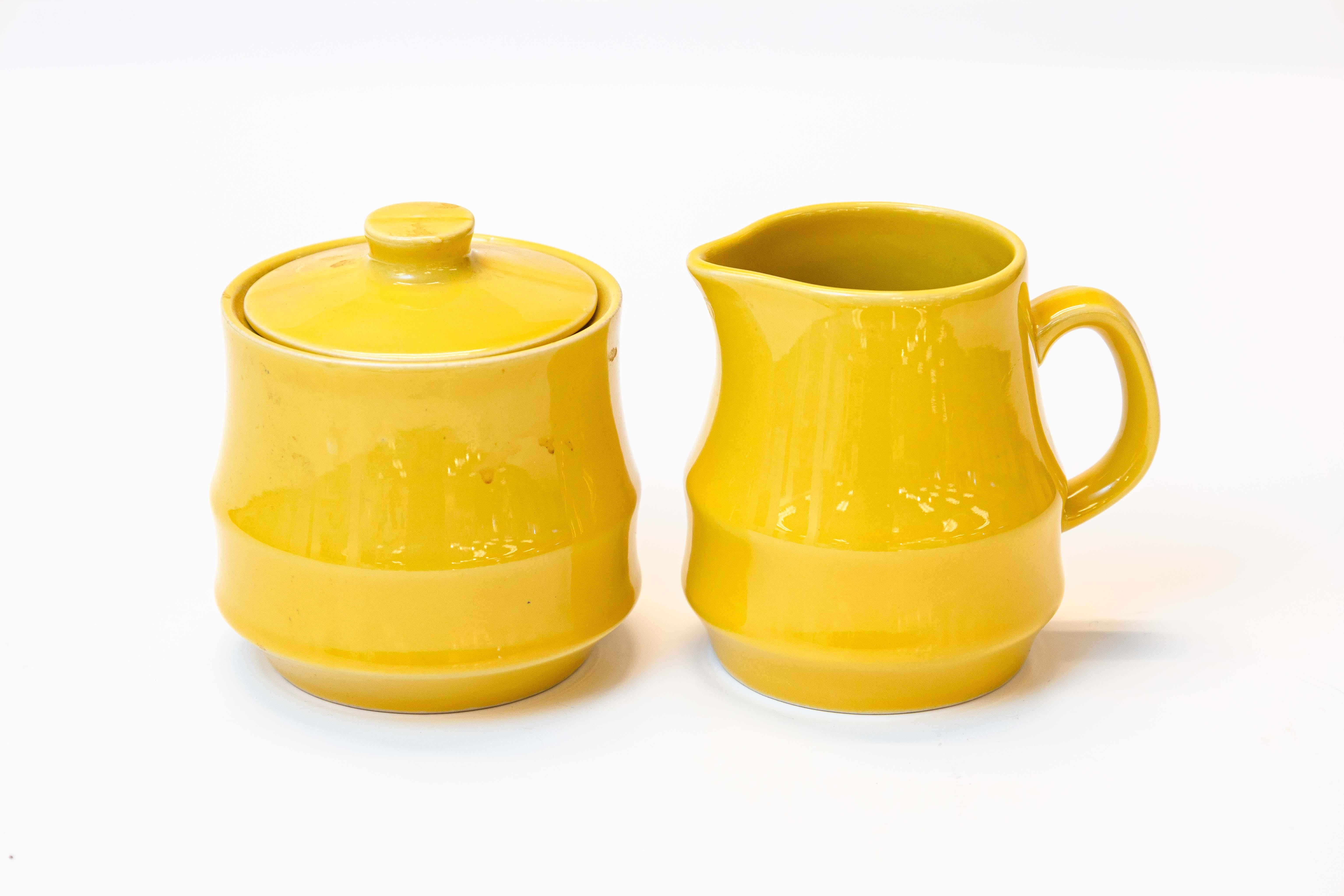 Service de table de 75 pièces Electra Casual Ceram Rondo Gold Japanese Stoneware MCM en vente 1