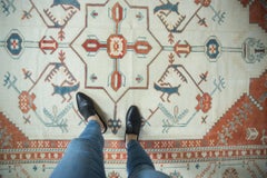 Vintage Distressed Oushak Carpet