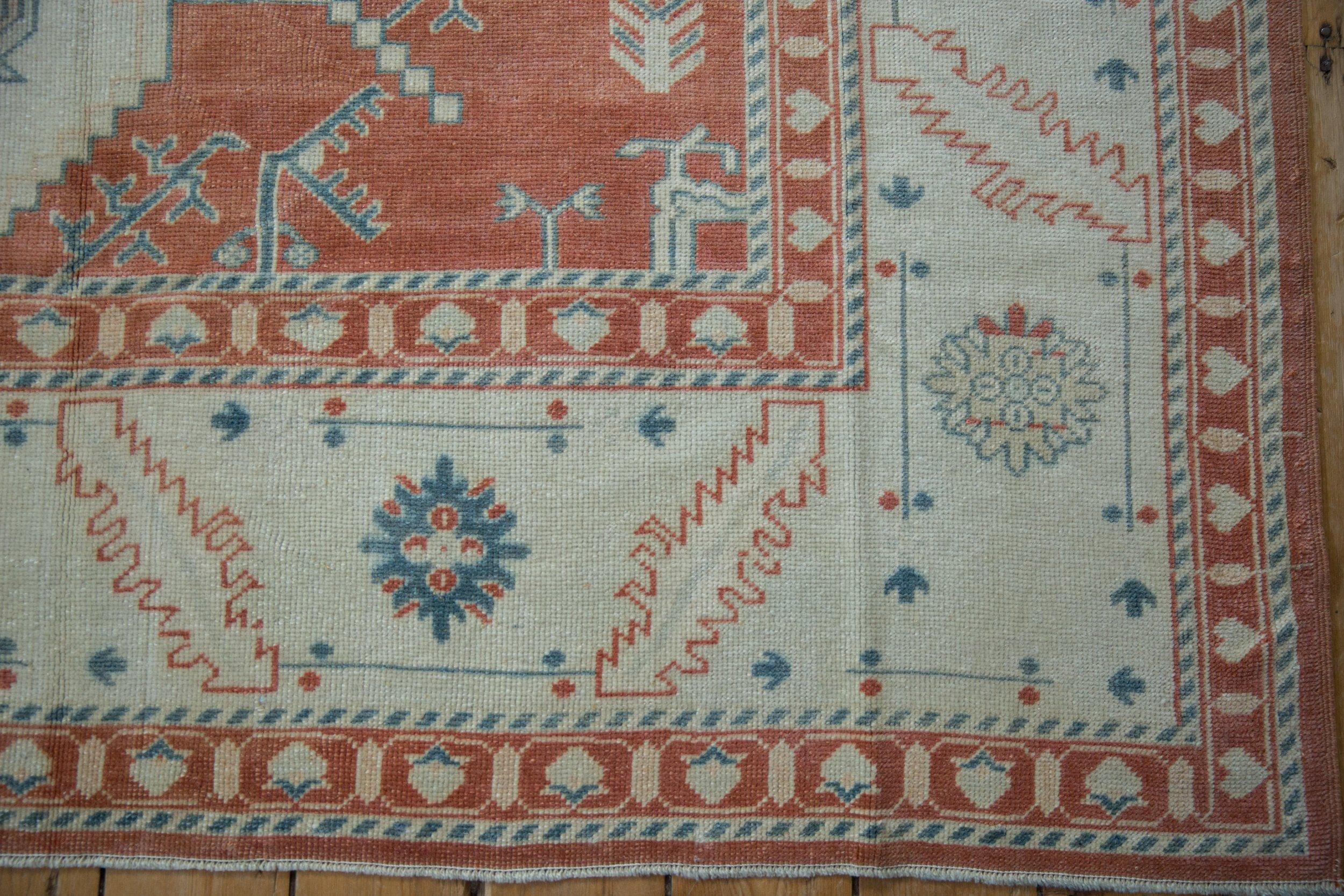 Vintage Distressed Oushak Carpet For Sale 2