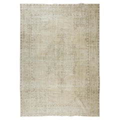 7.5x10.5 Ft Vintage Handmade "Antique Washed" Anatolian Oushak Wool Area Rug