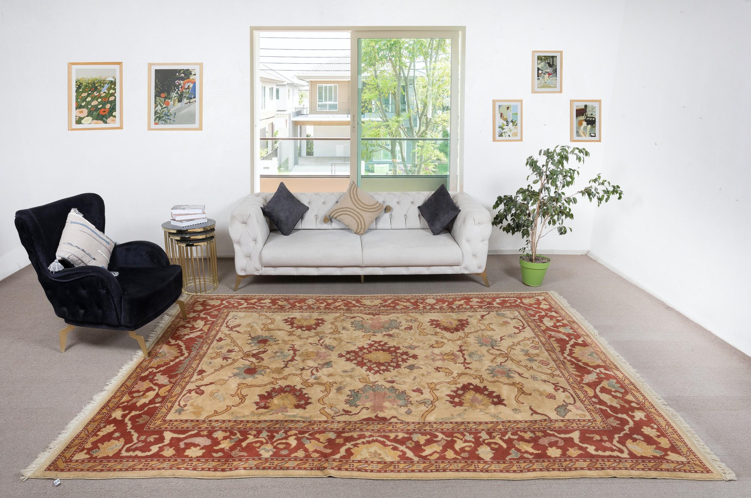Add a touch of timeless elegance to your home with this traditional vintage hand knotted Turkish area rug, crafted from 100% premium wool. This exquisite piece captures the essence of traditional Anatolian craftsmanship, featuring intricate patterns