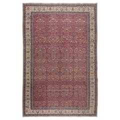 Handgefertigter 7,5x11 Ft Traditional Vintage-Teppich aus türkischer Wolle mit Blumenmuster