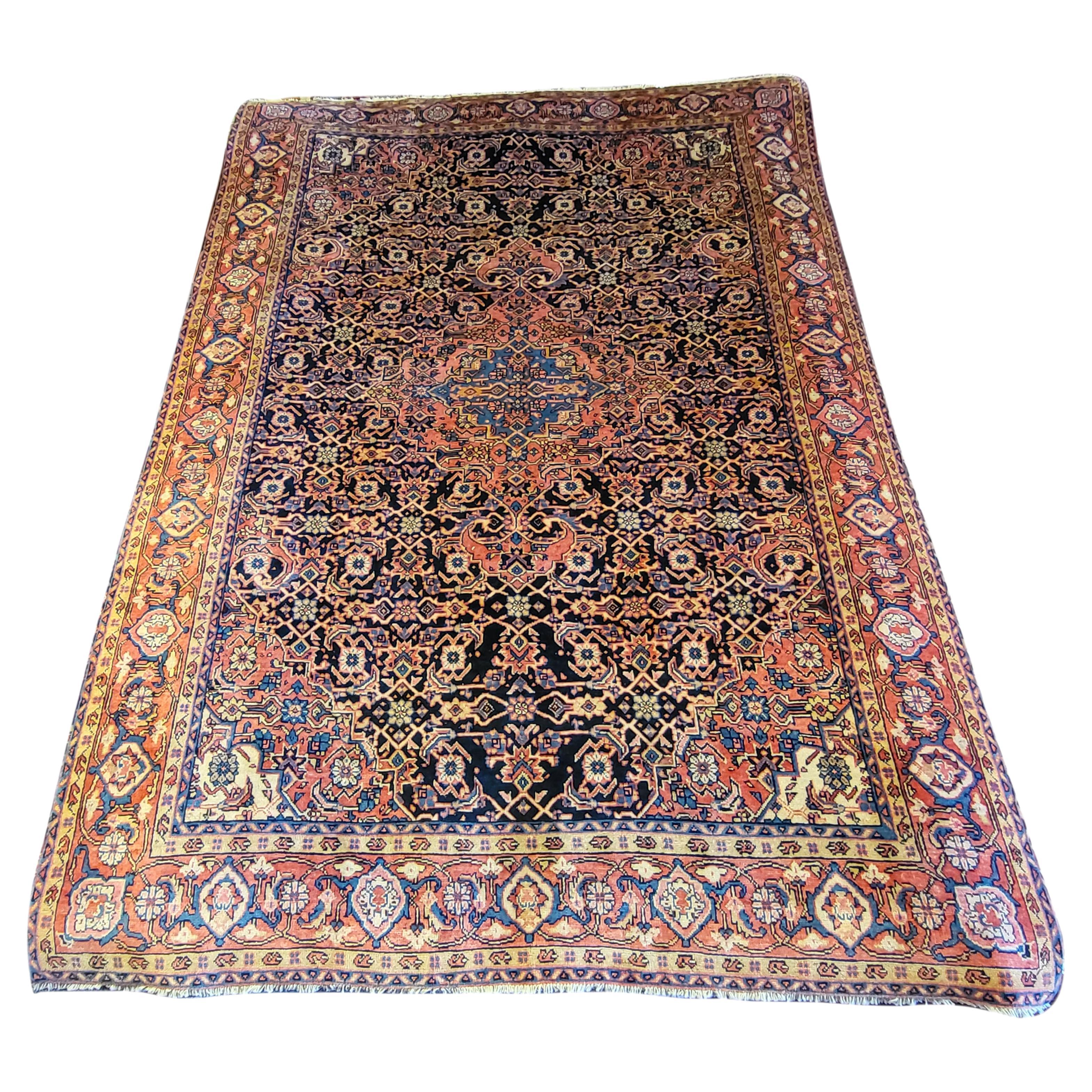 7.5'x11' Rare, Antique Viss / Arak - Persian Rug - Rust For Sale