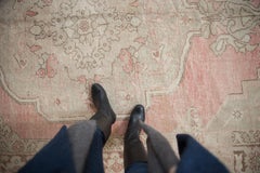 Vintage Distressed Oushak Carpet