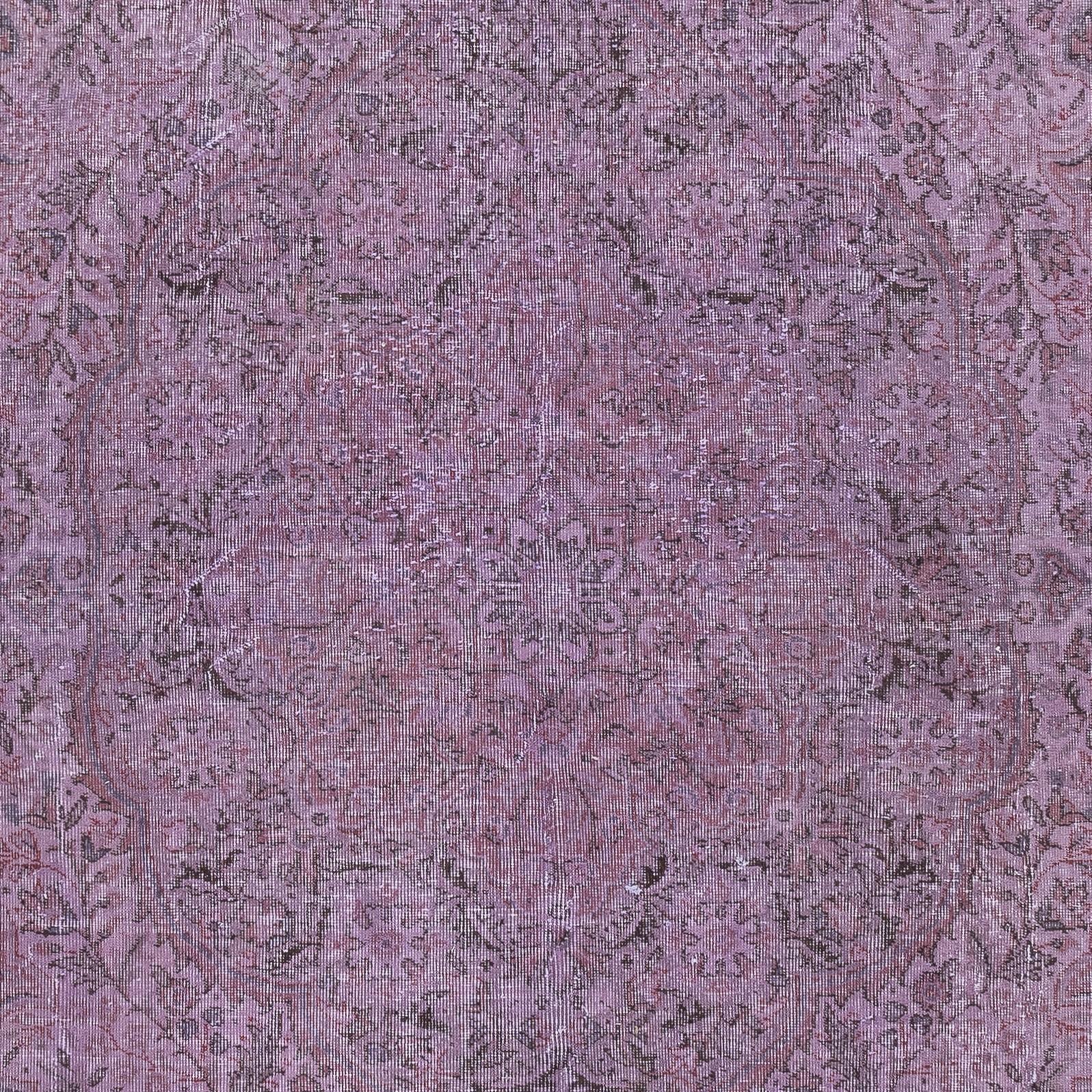 Moderner 7,5x12.2 Ft Moderner Wollteppich, handgefertigt in der Türkei, lila großer Teppich im Zustand „Gut“ im Angebot in Spring Valley, NY