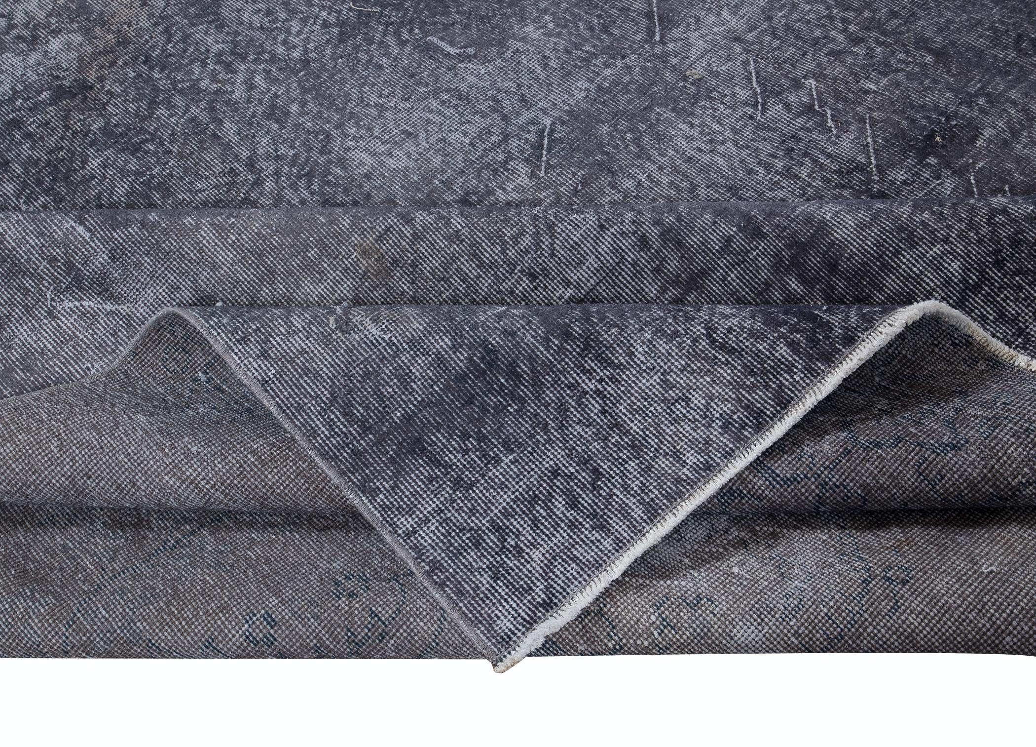 Handgefertigter türkischer großer Teppich in Grau, moderner Oversize-Teppich in Übergröße 7,5x12.4 Ft (Moderne) im Angebot