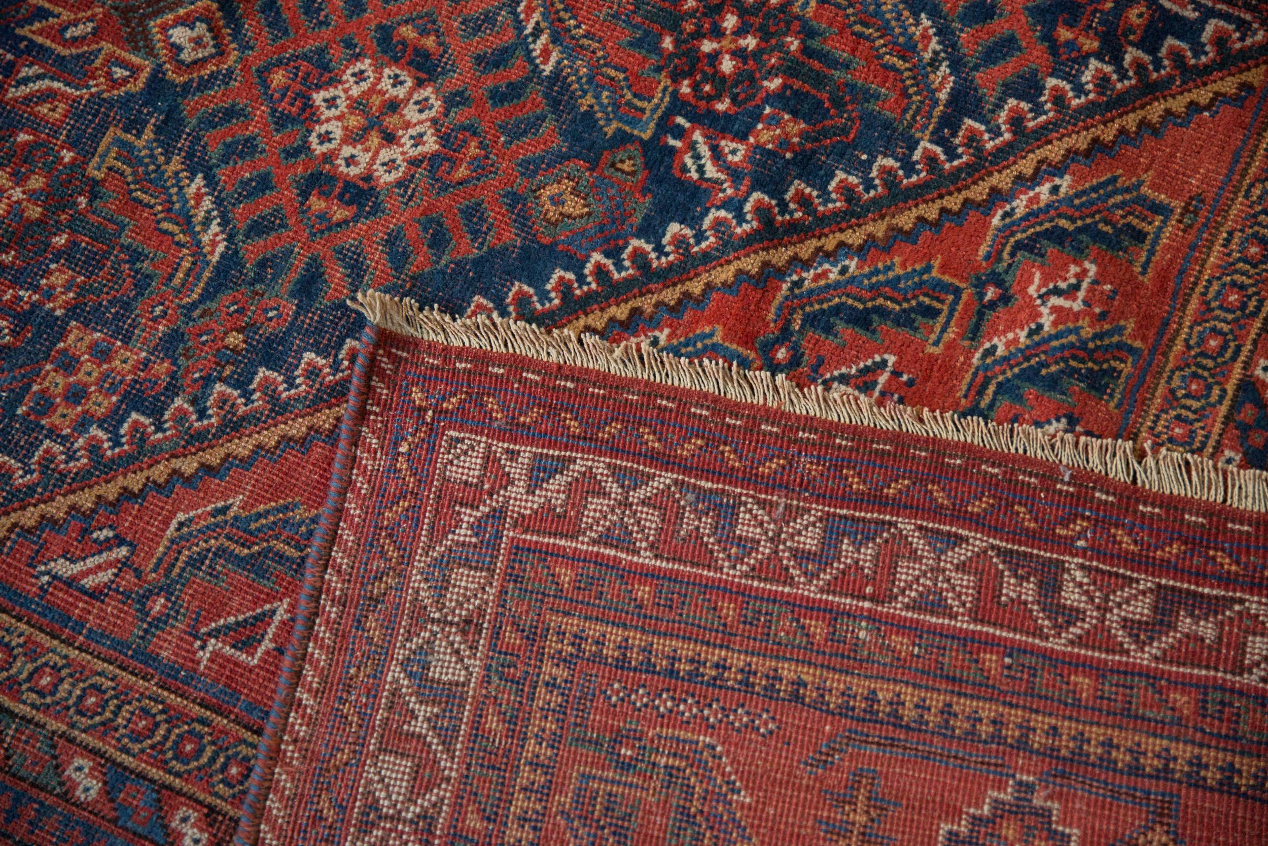 Hand-Knotted Vintage Afshar Carpet Runner For Sale