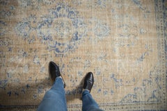 Vintage Distressed Oushak Carpet