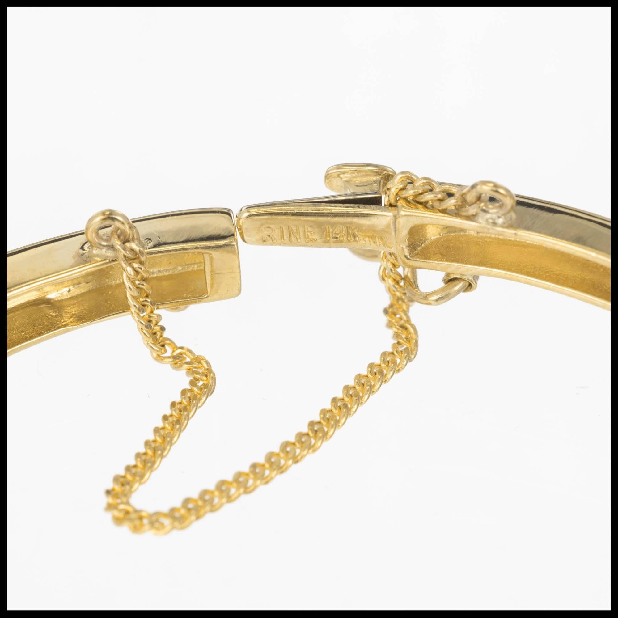 Women's .76 Carat Diamond Yellow Gold Bangle Bracelet