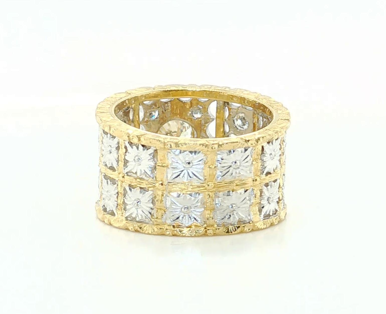 Bague en or 18k avec diamant GIA de 0,76 carat et style Florentine Neuf - En vente à Los Angeles, CA