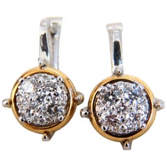 Boucles d'oreilles à clip « Mod Prime » de style gothique espagnol, avec diamant naturel de 0,76 carat, en or 14 carats*