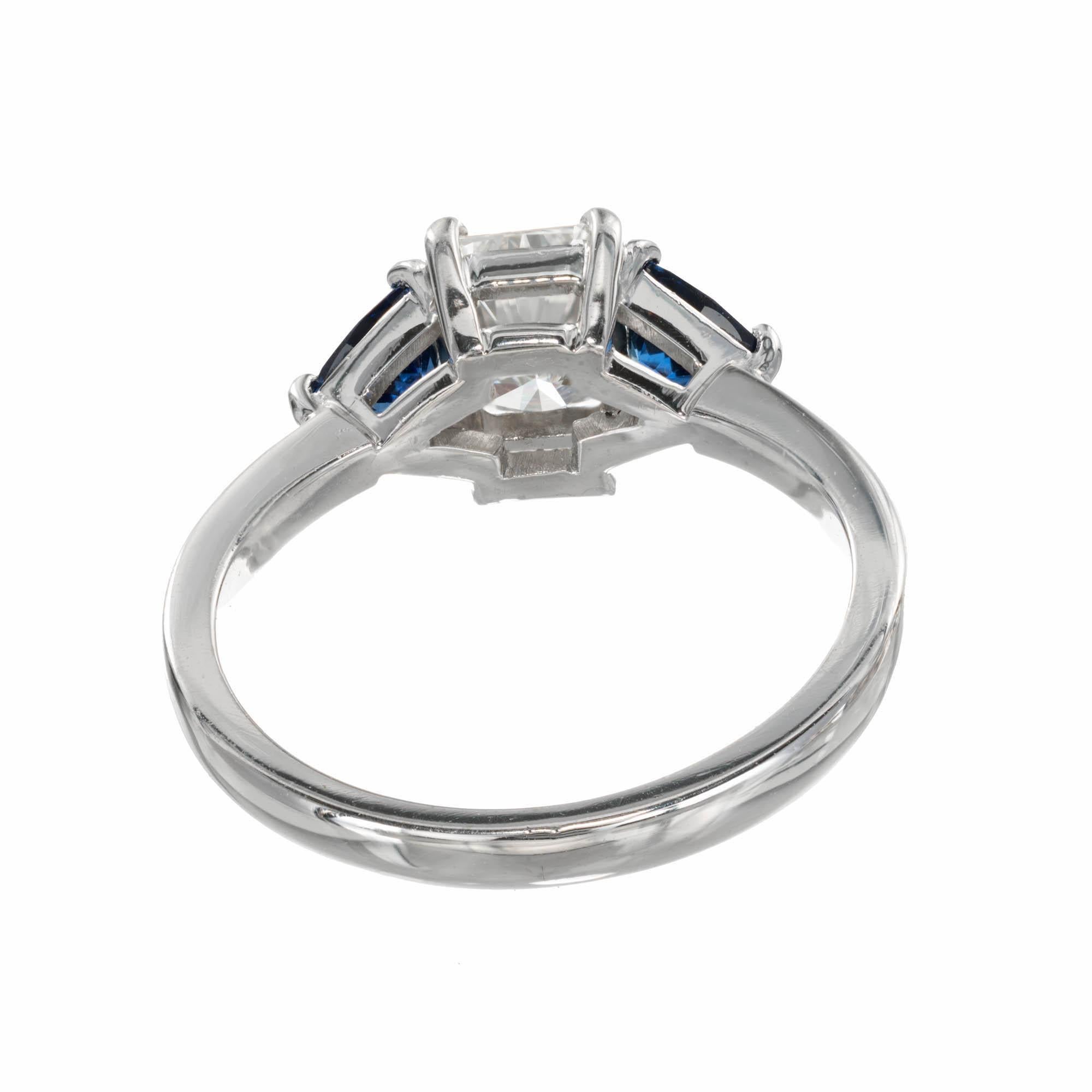 diamond ring with sapphire side stones