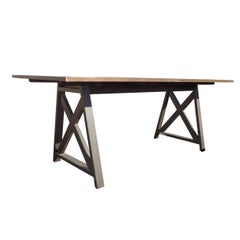 Industrial Trestle Base Work Table Desk