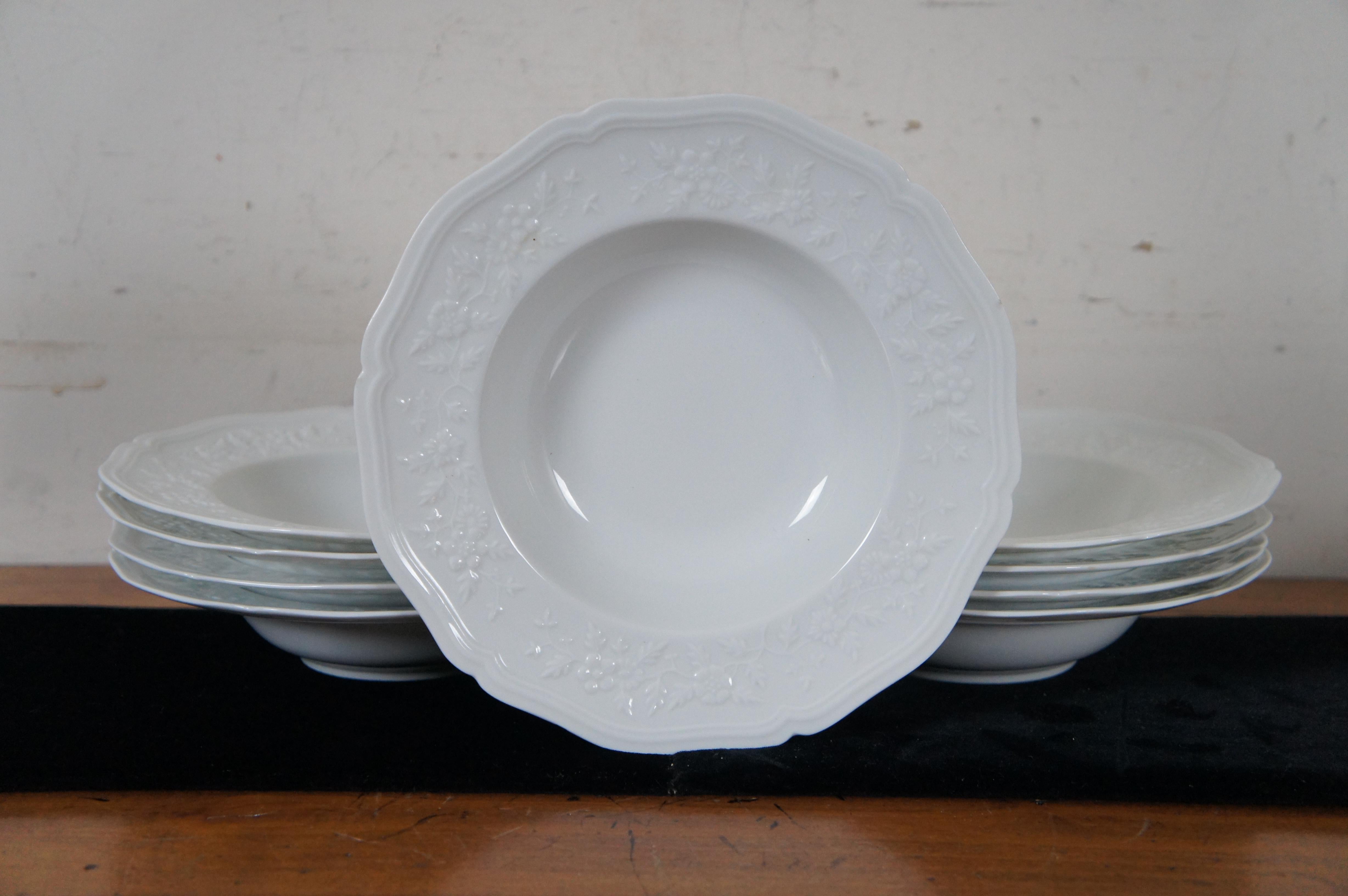 76 Pc Limoges France Ceralene Raynaud Porcelain Hawthorne Dinnerware Tea Set  2