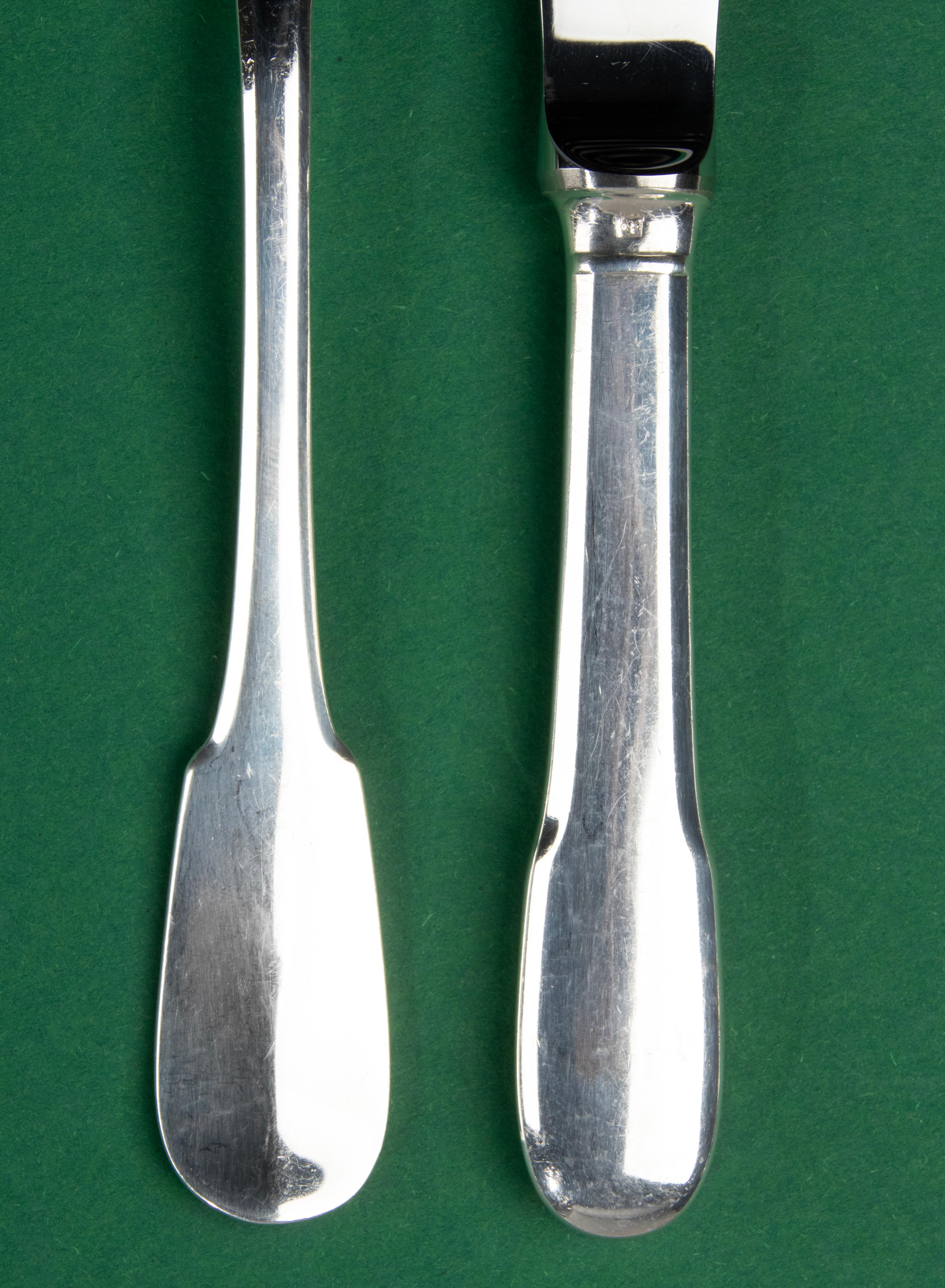 76-Piece Set of Silver Plated Flatware, Christofle Model Cluny 5