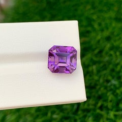 7.60 Carat Natural Loose Amethyst Asscher Shape Gemstone