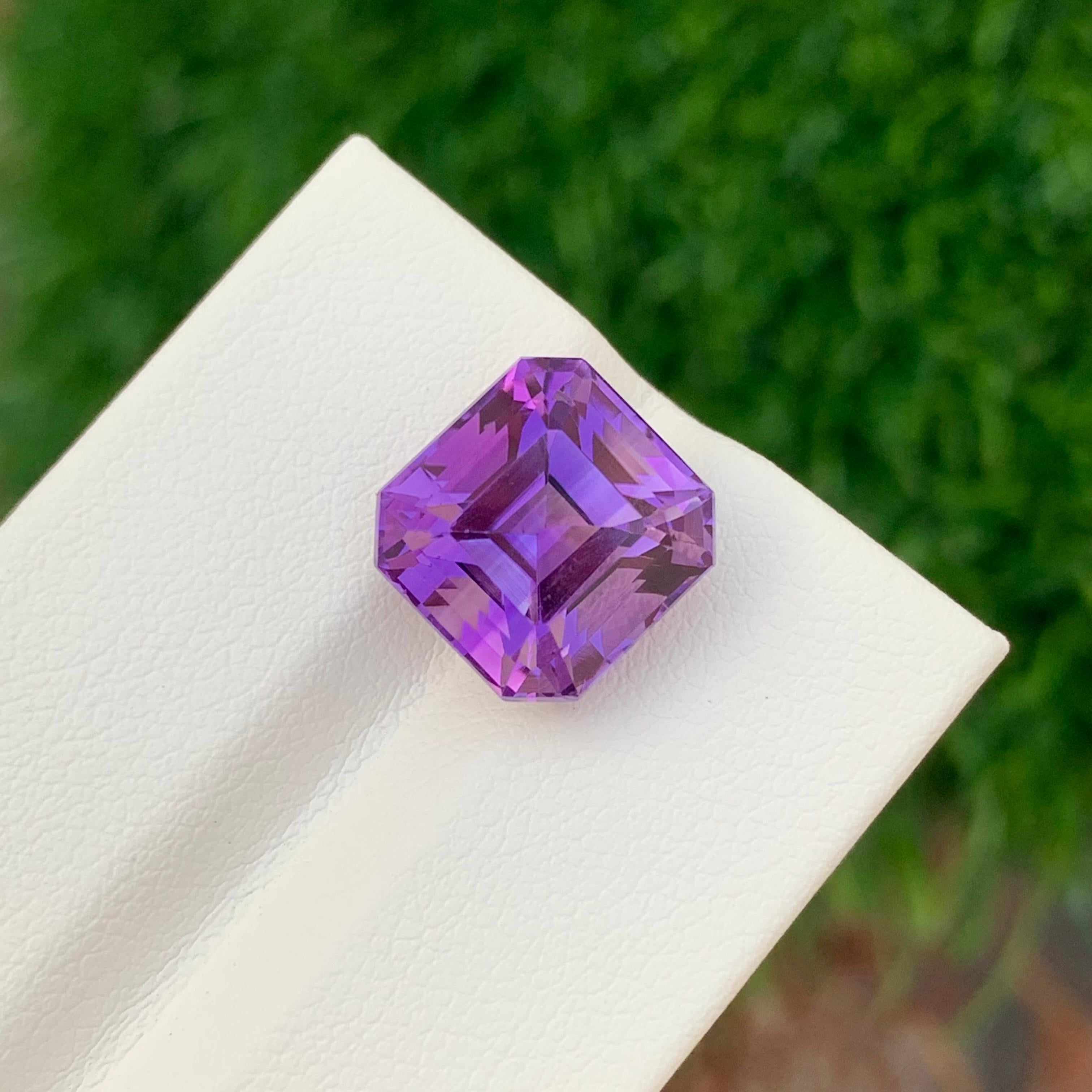 7,60 Karat natürlicher loser Amethyst Asscher Form Edelstein im Angebot 2