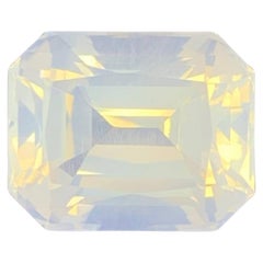 7.60 Carat Natural Loose Faceted Milky Quartz Cushion Cut African Gemstone