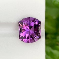 7.60 Carat Natural Loose Purple Amethyst Custom Precision Cut Brazilian Gemstone
