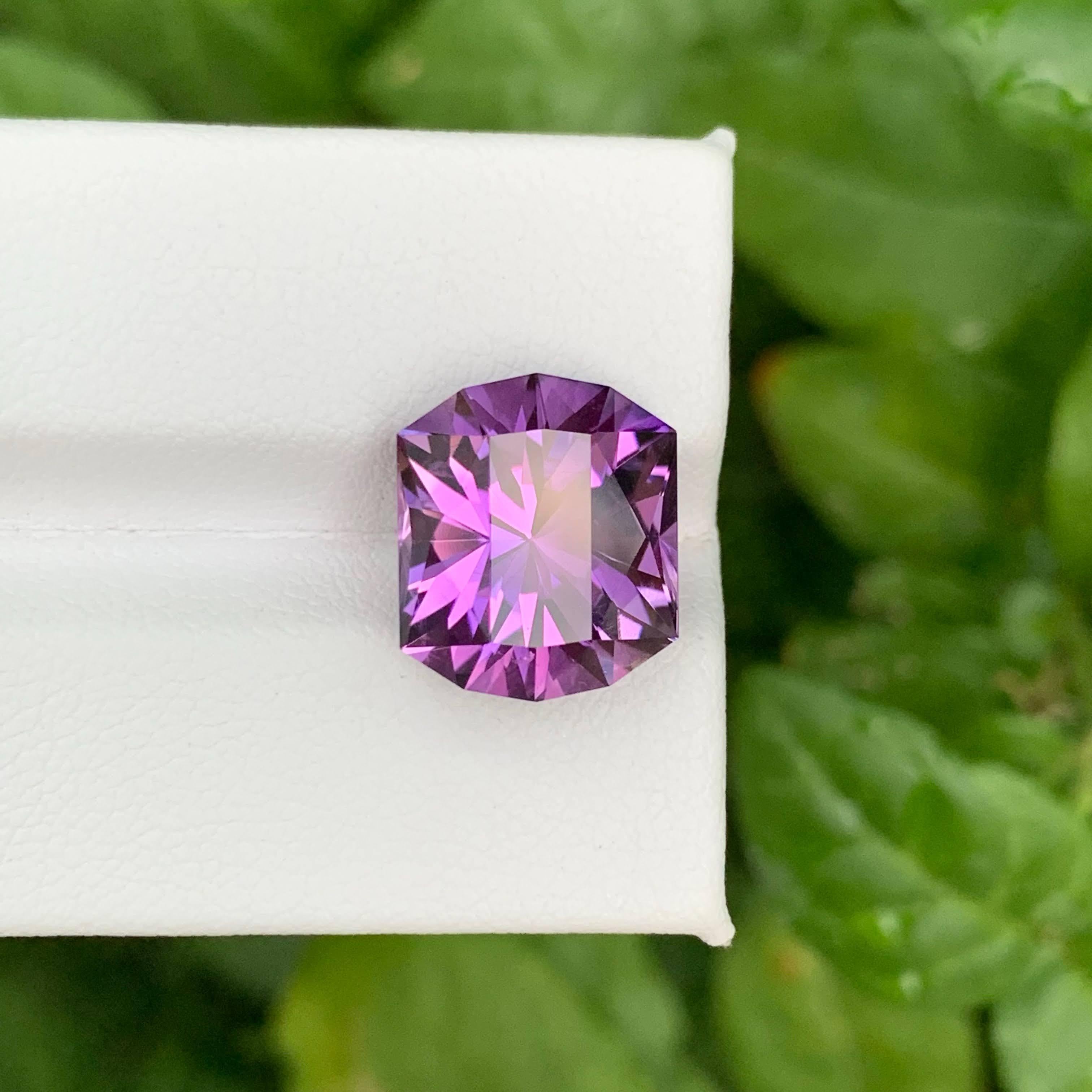7.60 Karat Natürlicher Lila Amethyst im Präzisionsschliff Brasilianischer Edelstein im Zustand „Neu“ im Angebot in Bangkok, TH