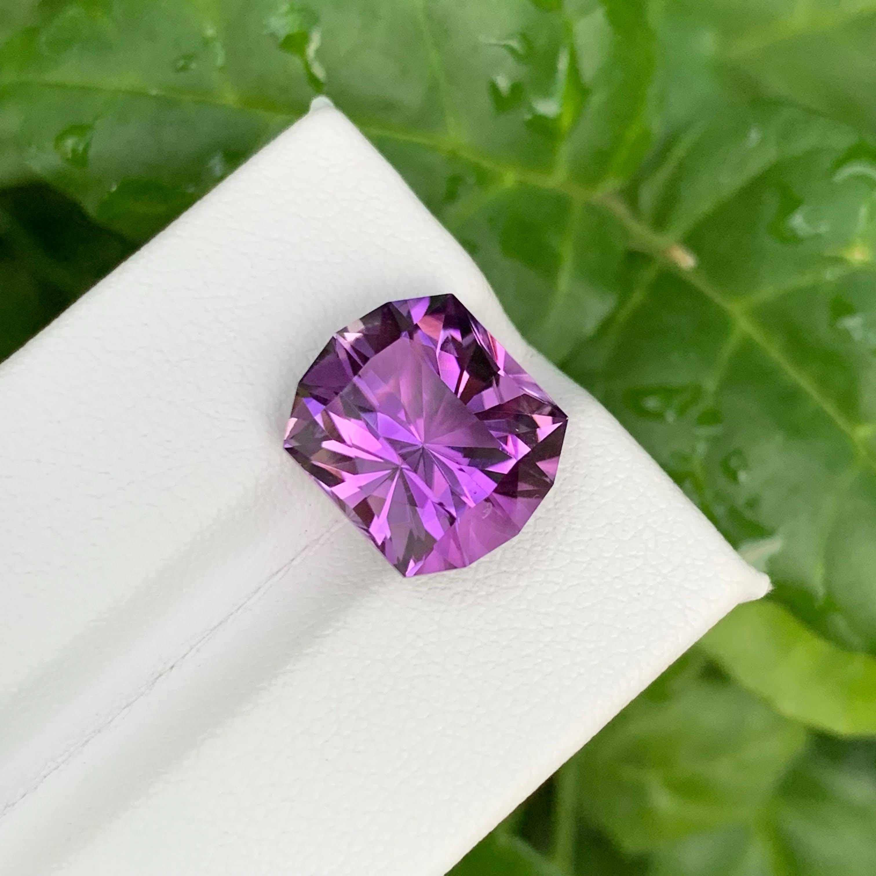7.60 Karat Natürlicher Lila Amethyst im Präzisionsschliff Brasilianischer Edelstein für Damen oder Herren im Angebot