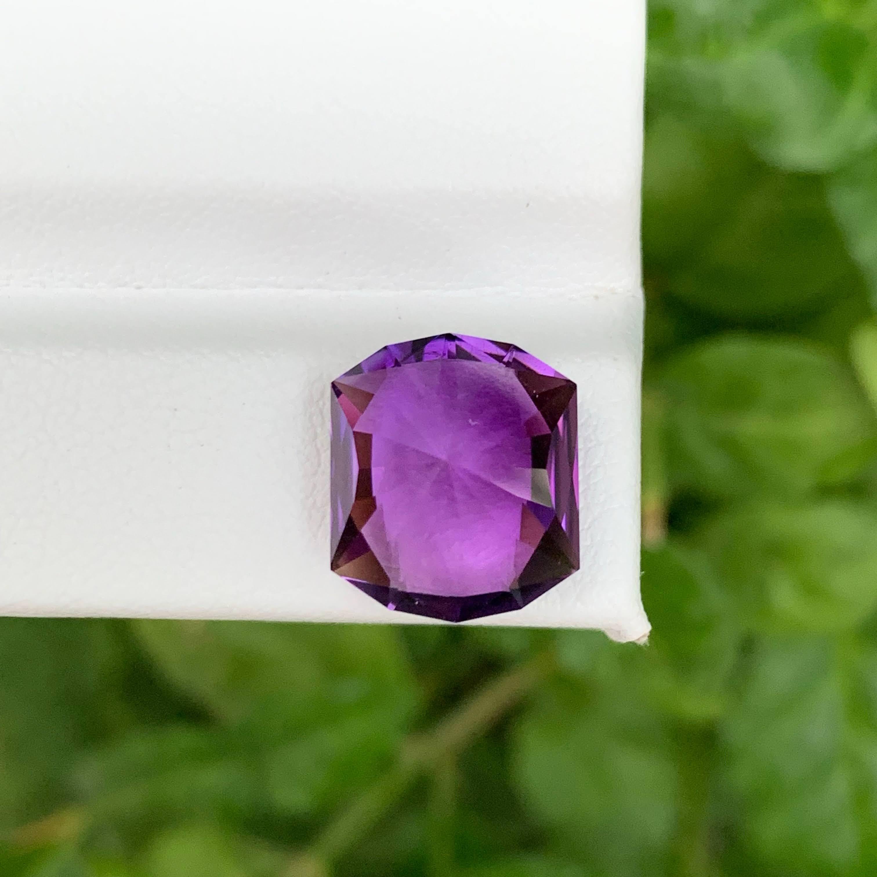 7.60 Karat Natürlicher Lila Amethyst im Präzisionsschliff Brasilianischer Edelstein im Angebot 2