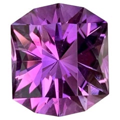 7.60 Carat Natural Loose Purple Amethyst Custom Precision Cut Brazilian Gemstone