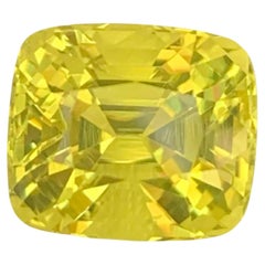 7.60 Carat Natural Loose Yellow Citrine Stone Cushion Cut Brazilian Gemstone